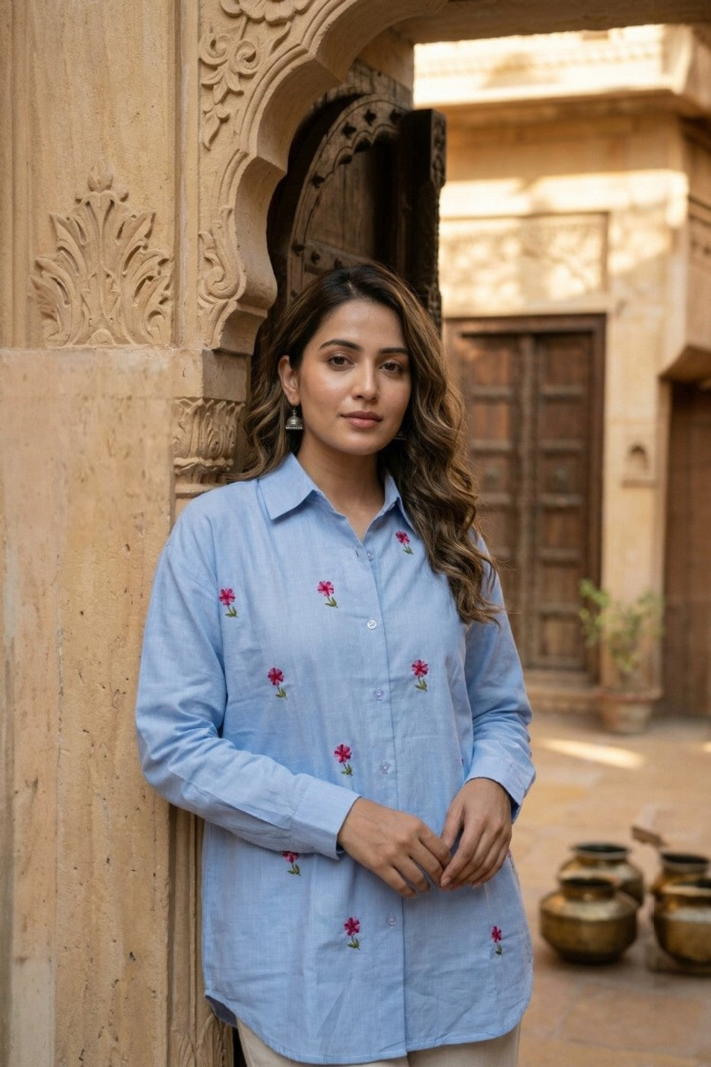 CHANDRA MAHAL EMBROIDERED SHIRT