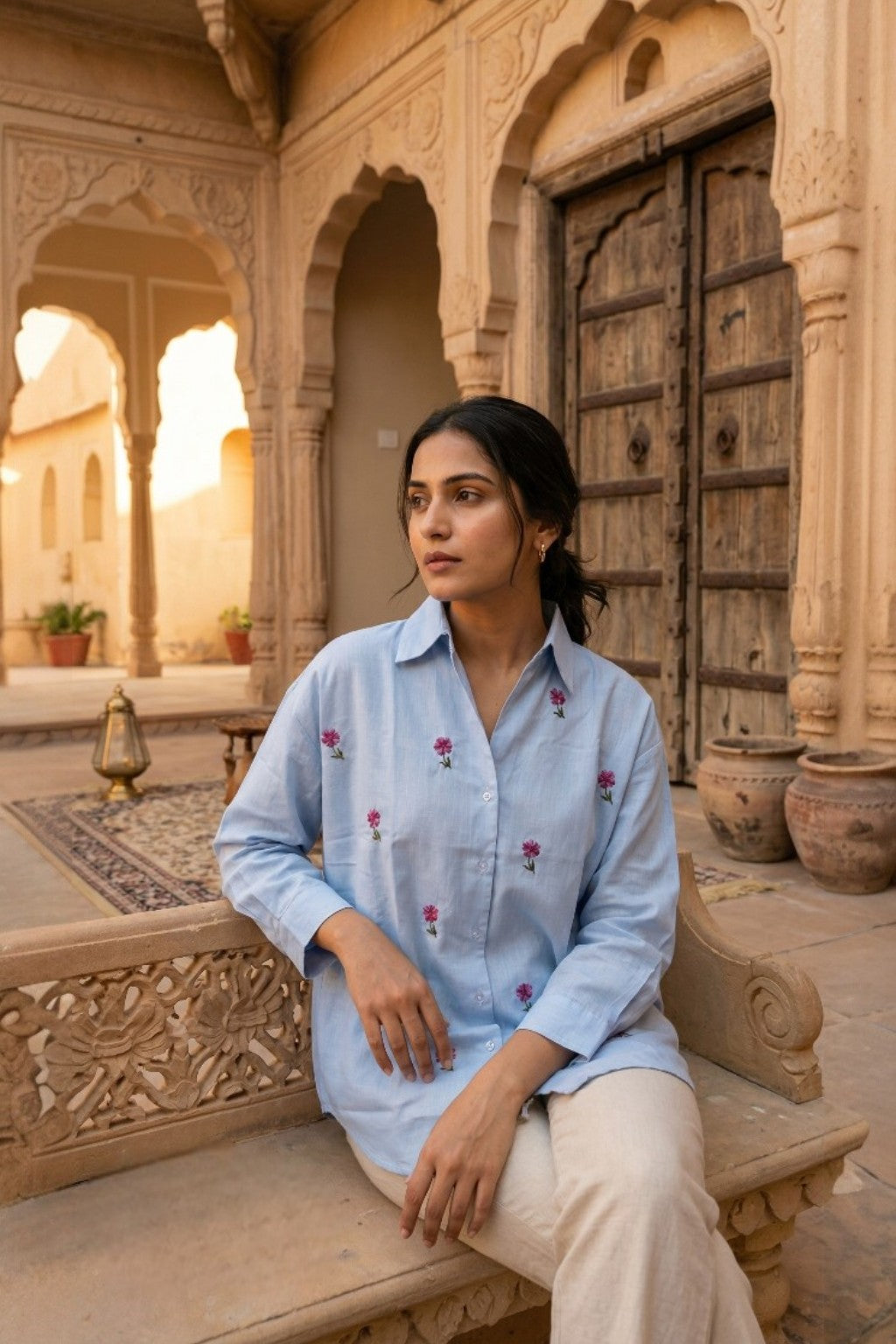 CHANDRA MAHAL EMBROIDERED SHIRT