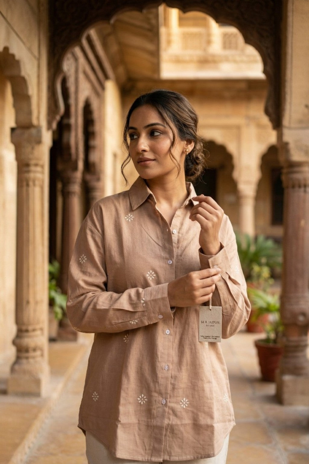 BAGH-E-JAIPUR EMBROIDERED SHIRT
