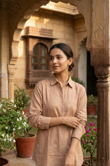 BAGH-E-JAIPUR EMBROIDERED SHIRT