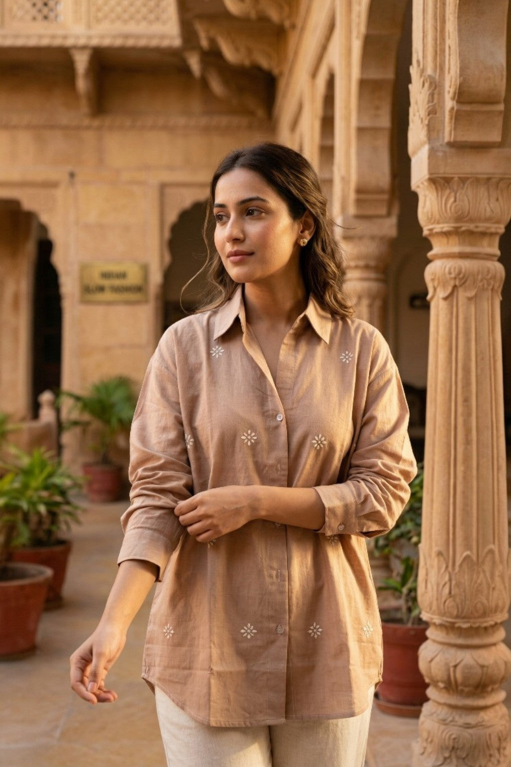 BAGH-E-JAIPUR EMBROIDERED SHIRT