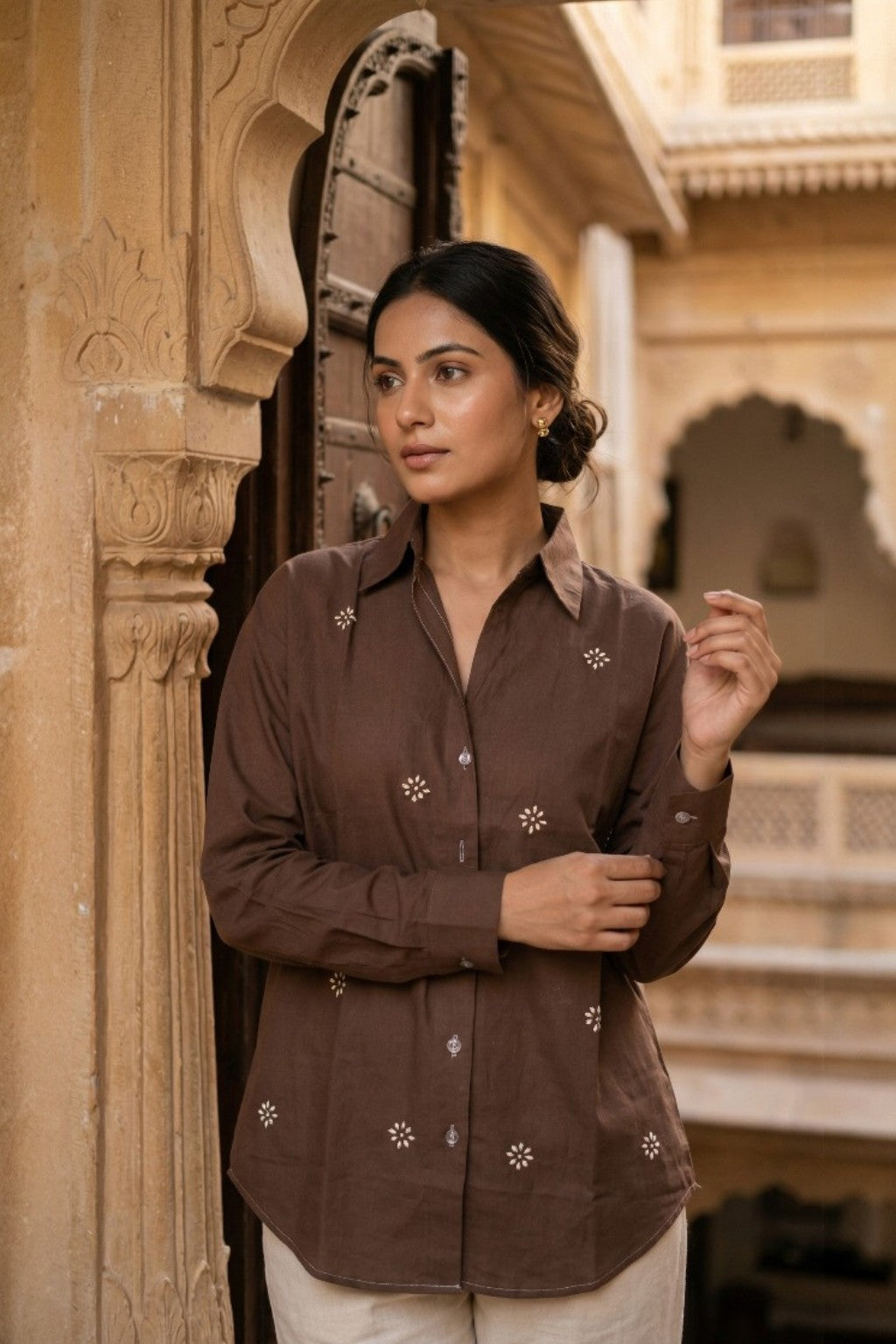 JHAROKHA EMBROIDERED SHIRT