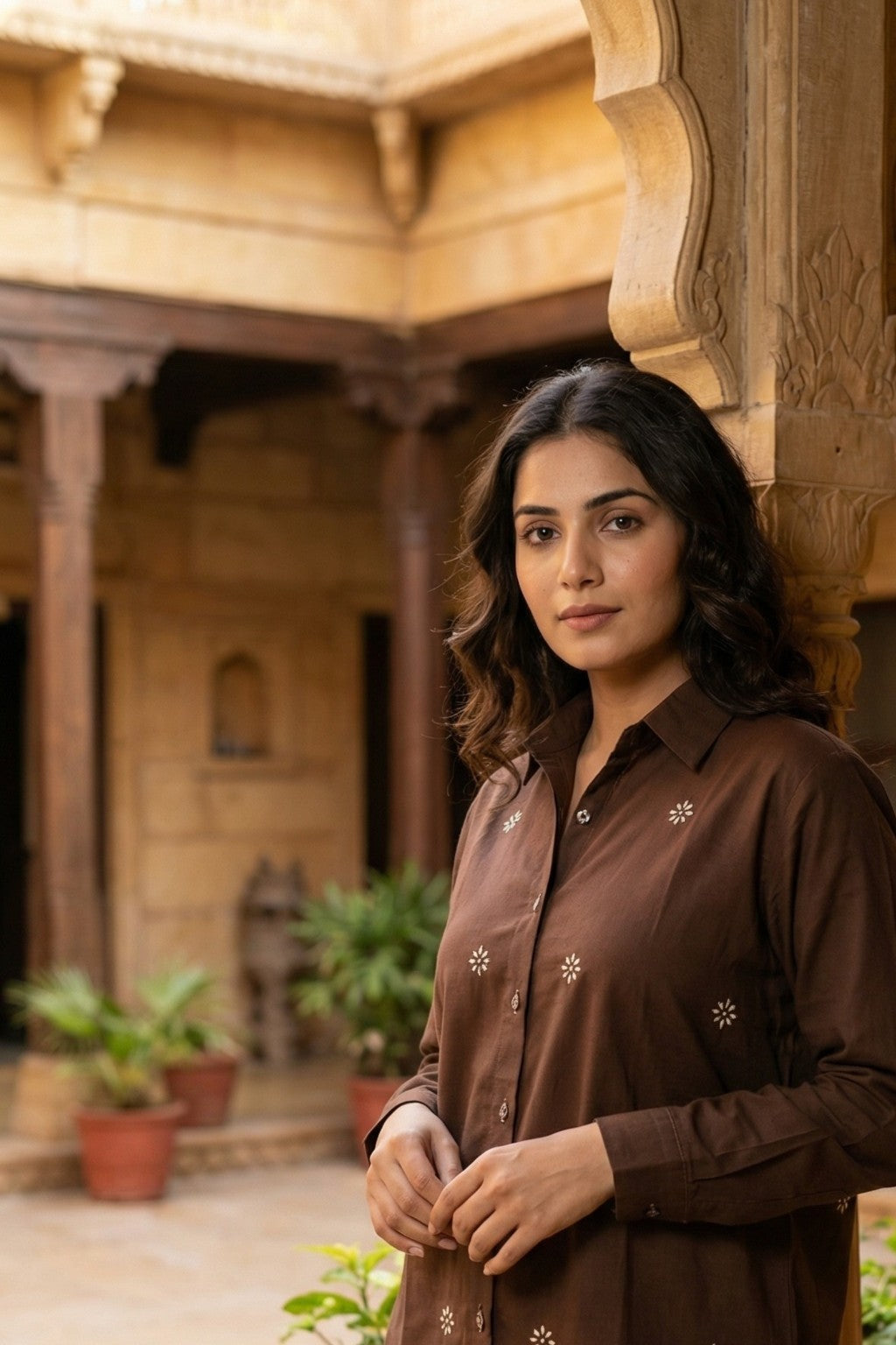 JHAROKHA EMBROIDERED SHIRT