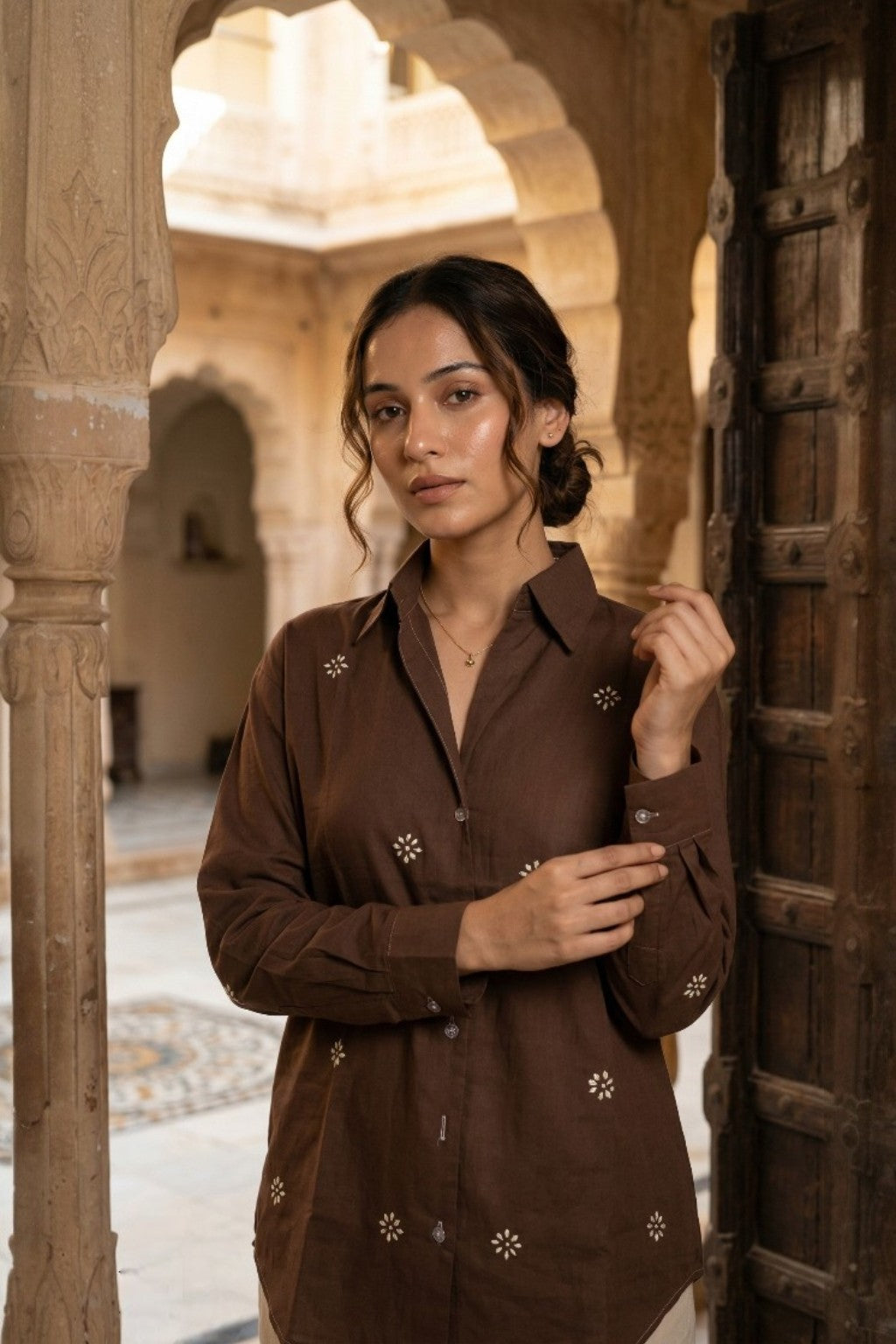 JHAROKHA EMBROIDERED SHIRT