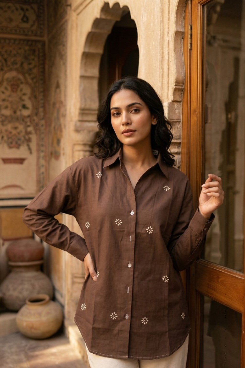 JHAROKHA EMBROIDERED SHIRT