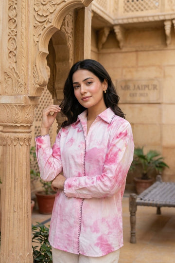 GULABI NAGARI EMBROIDERED SHIRT