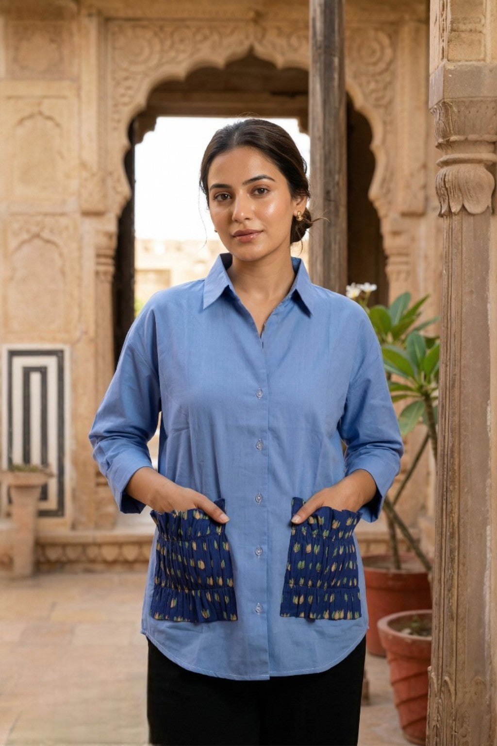HAWA MAHAL EMBROIDERED SHIRT