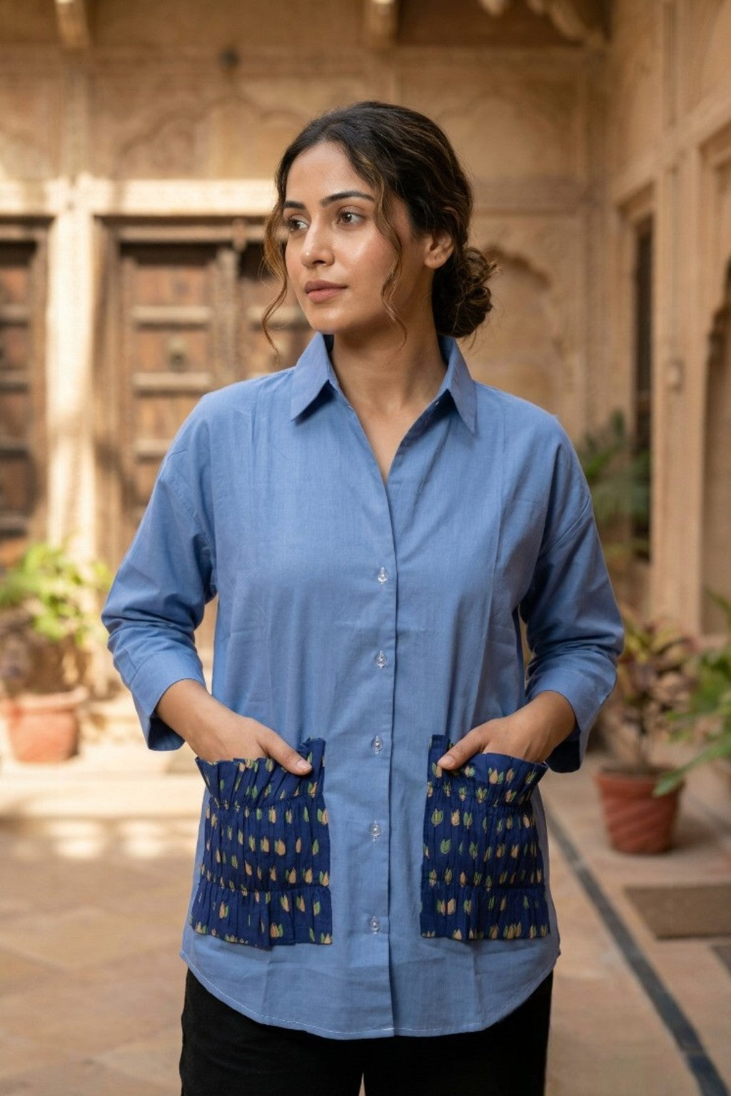 HAWA MAHAL EMBROIDERED SHIRT