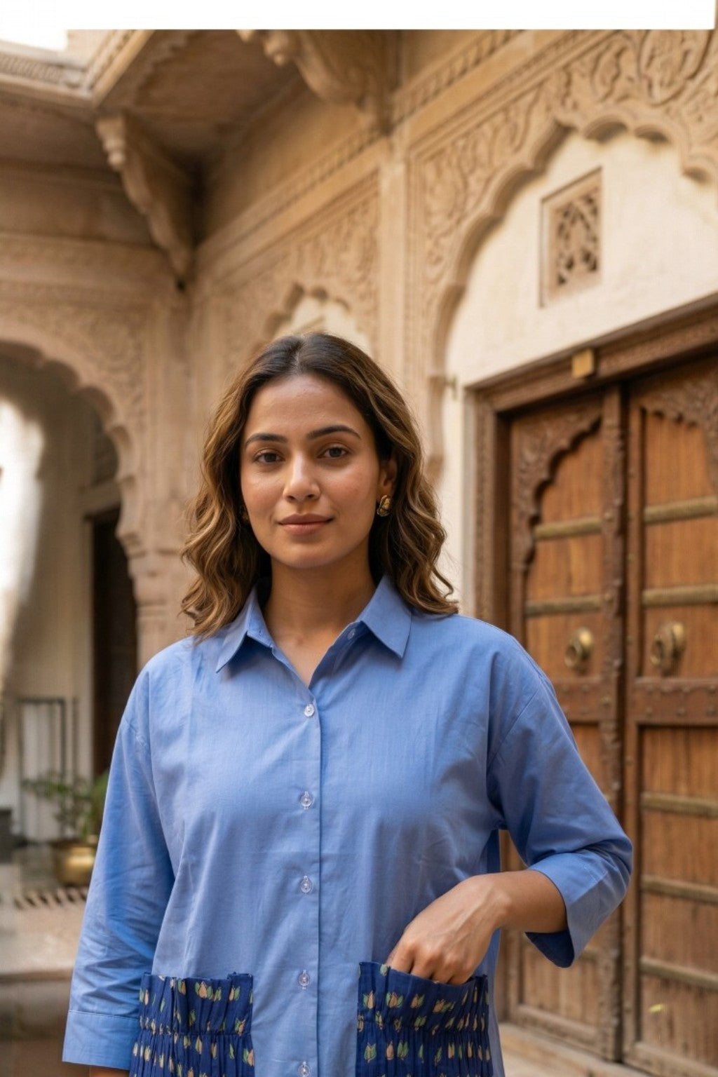 HAWA MAHAL EMBROIDERED SHIRT