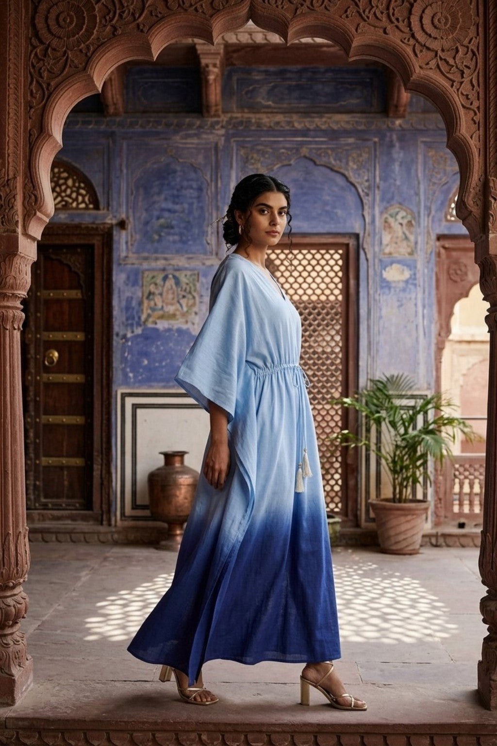 AASMANI OMBRE KAFTAN
