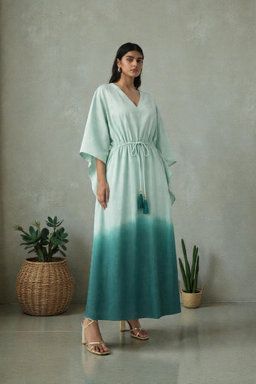 Emerald Drift Kaftan