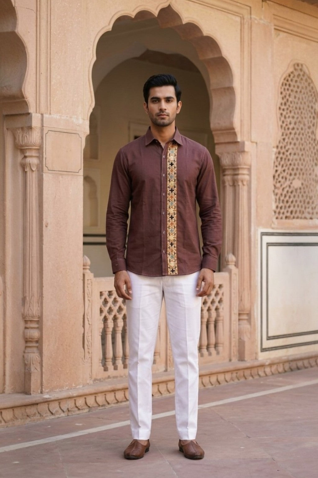 JANTAR MOTIF MENS SHIRT