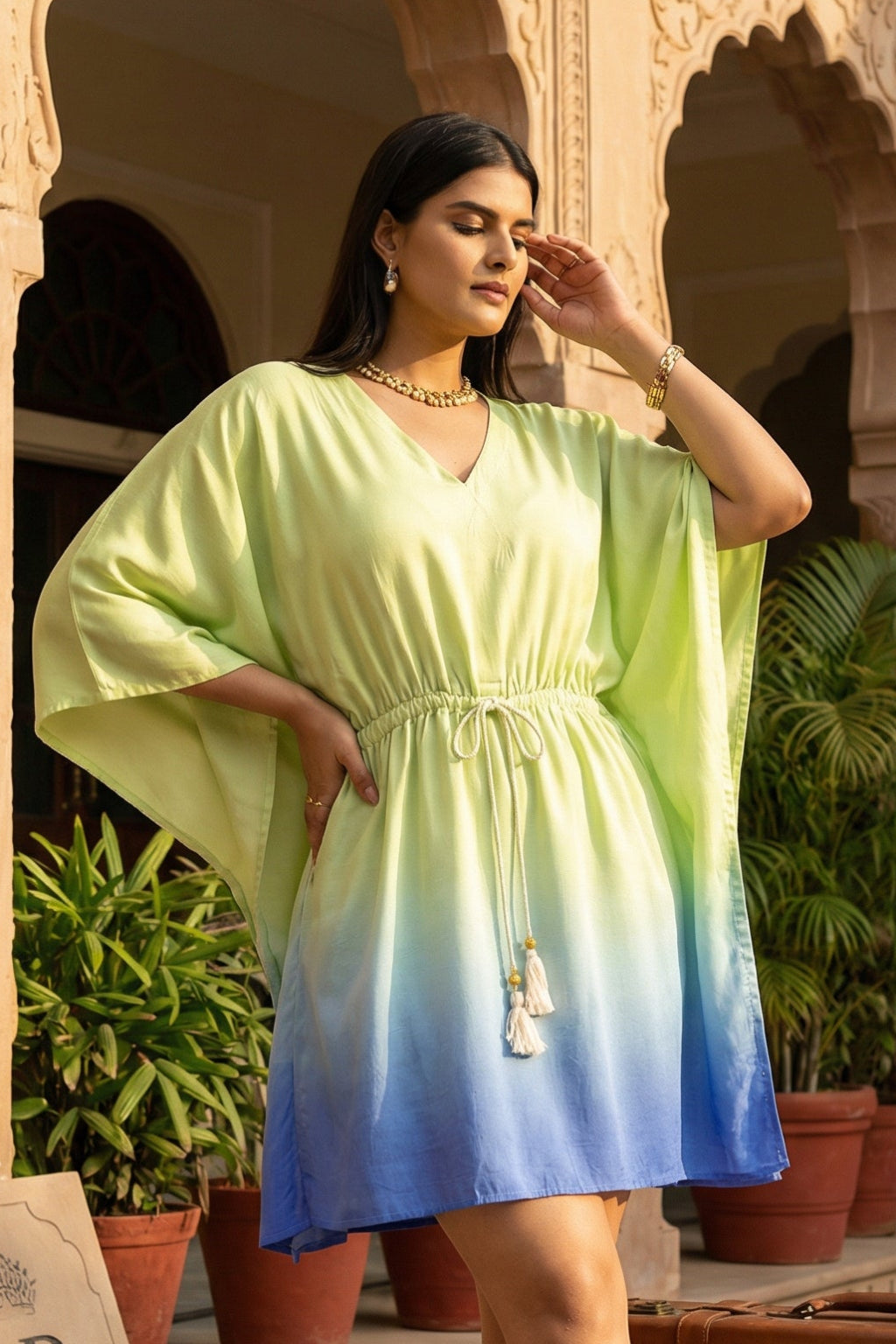 JAL TARANG OMBRE KAFTAN SHIRT