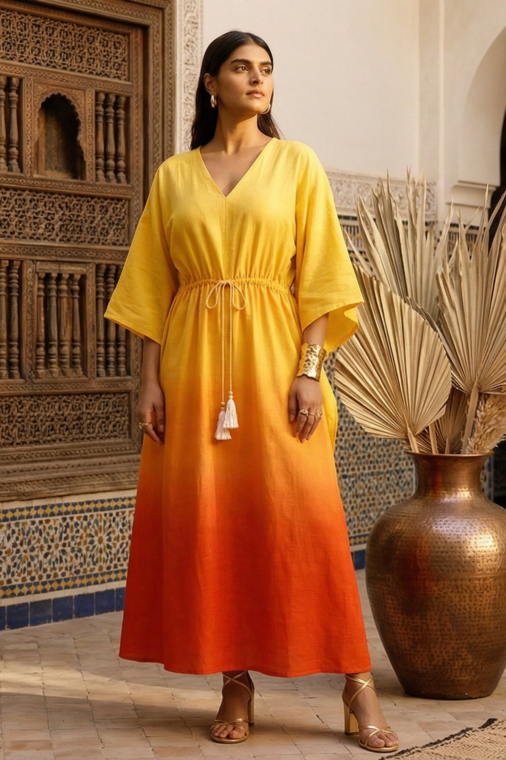 BASANTI OMBRE KAFTAN