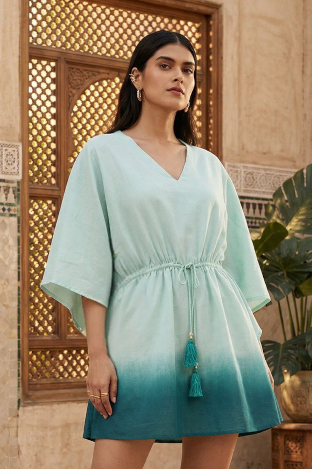 HARIT OMBRE KAFTAN SHIRT
