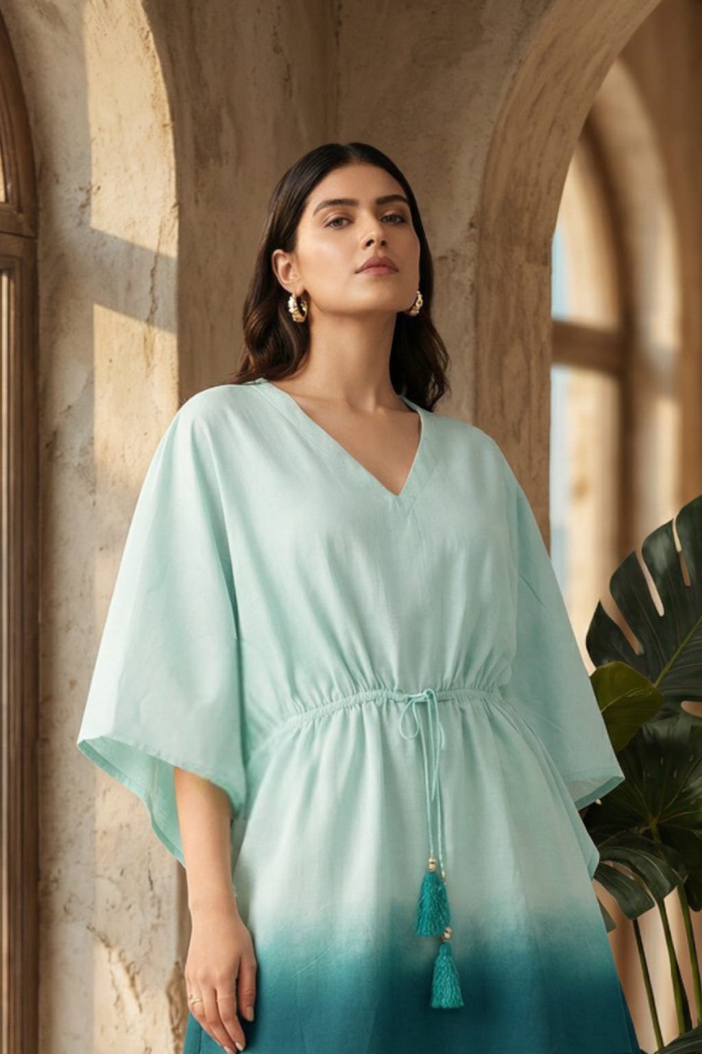 HARIT OMBRE KAFTAN SHIRT