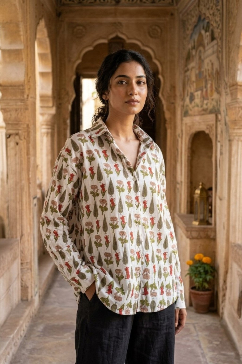 CITY PALACE CYPRESS HANDBLOCK SHIRT