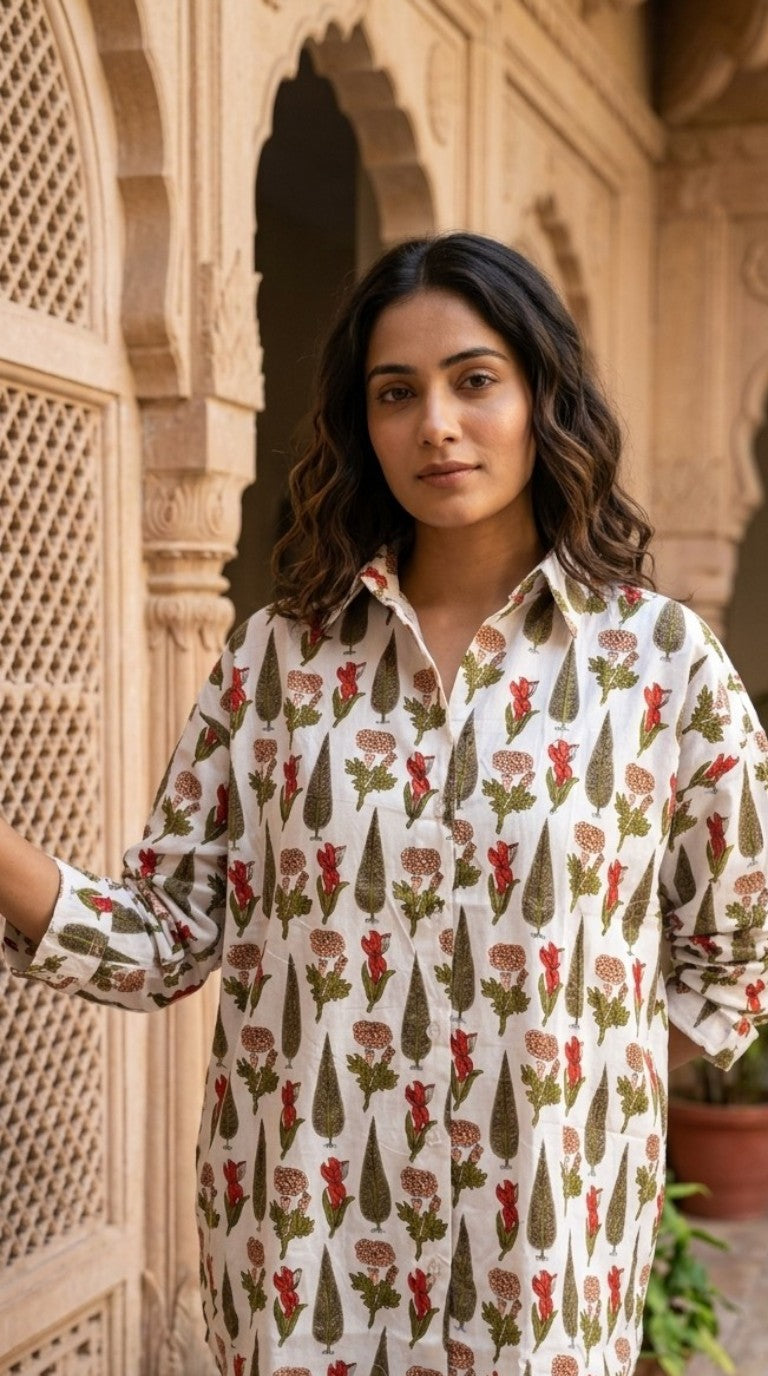 CITY PALACE CYPRESS HANDBLOCK SHIRT
