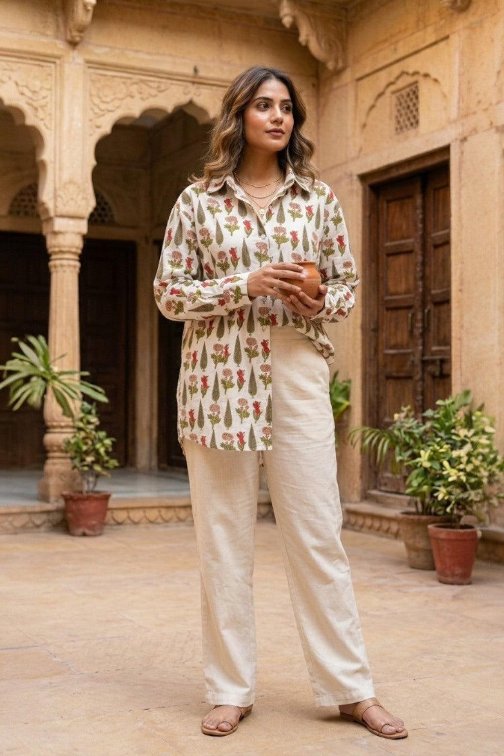 CITY PALACE CYPRESS HANDBLOCK SHIRT