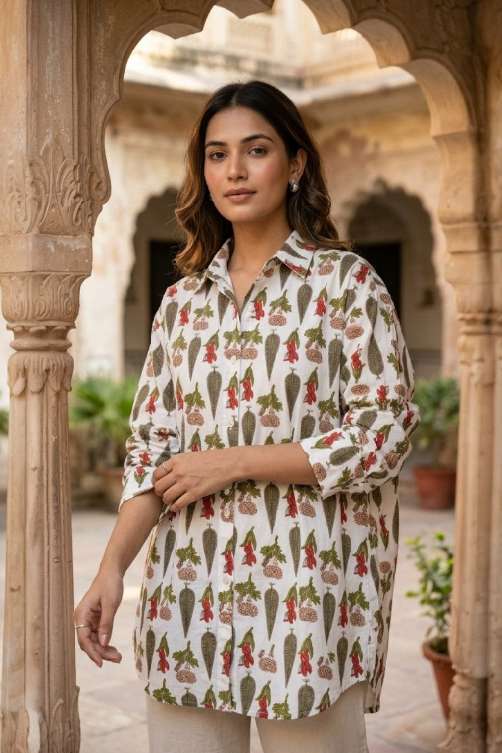 CITY PALACE CYPRESS HANDBLOCK SHIRT