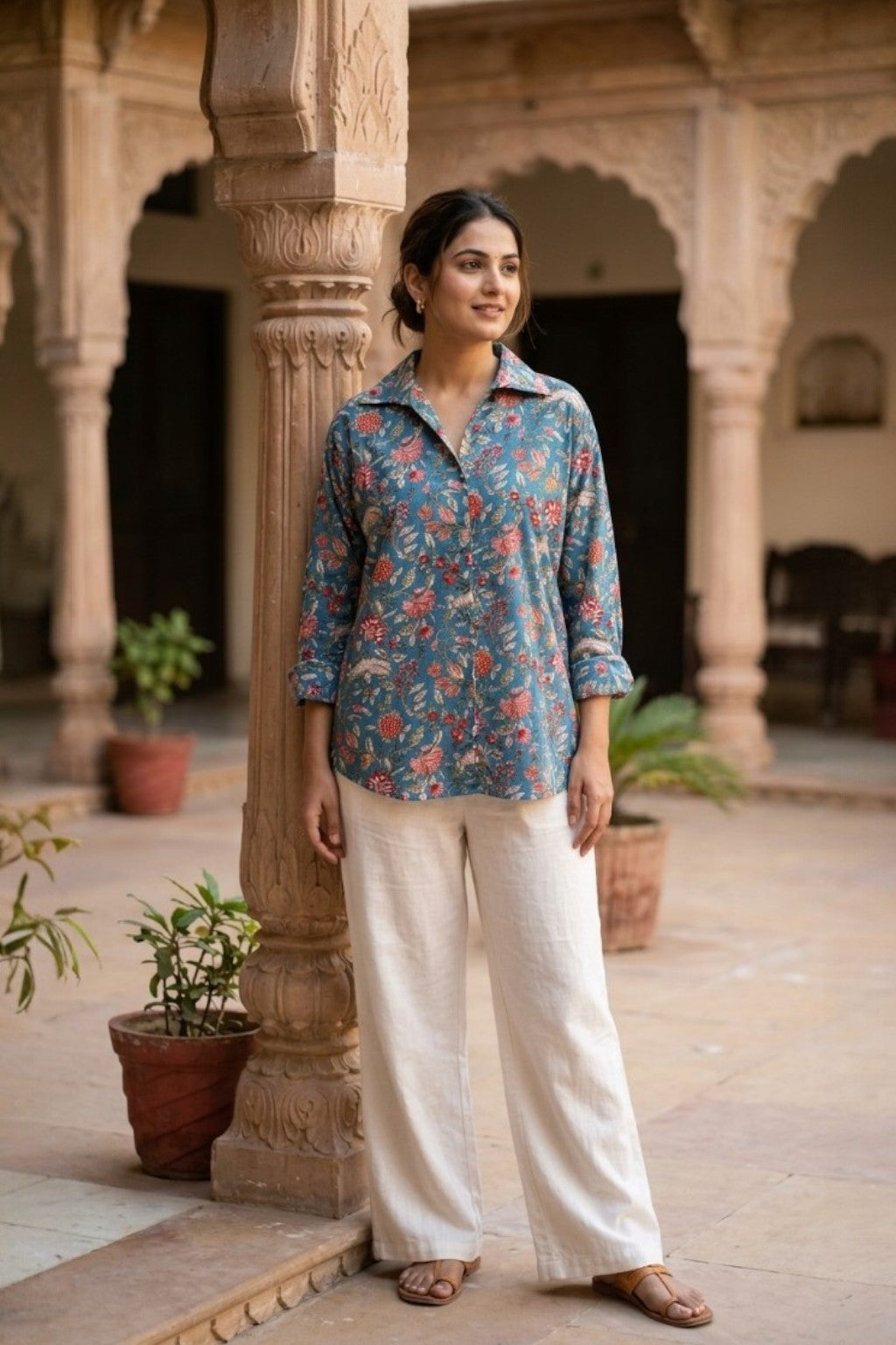 NEELBAGH HANDBLOCK SHIRT
