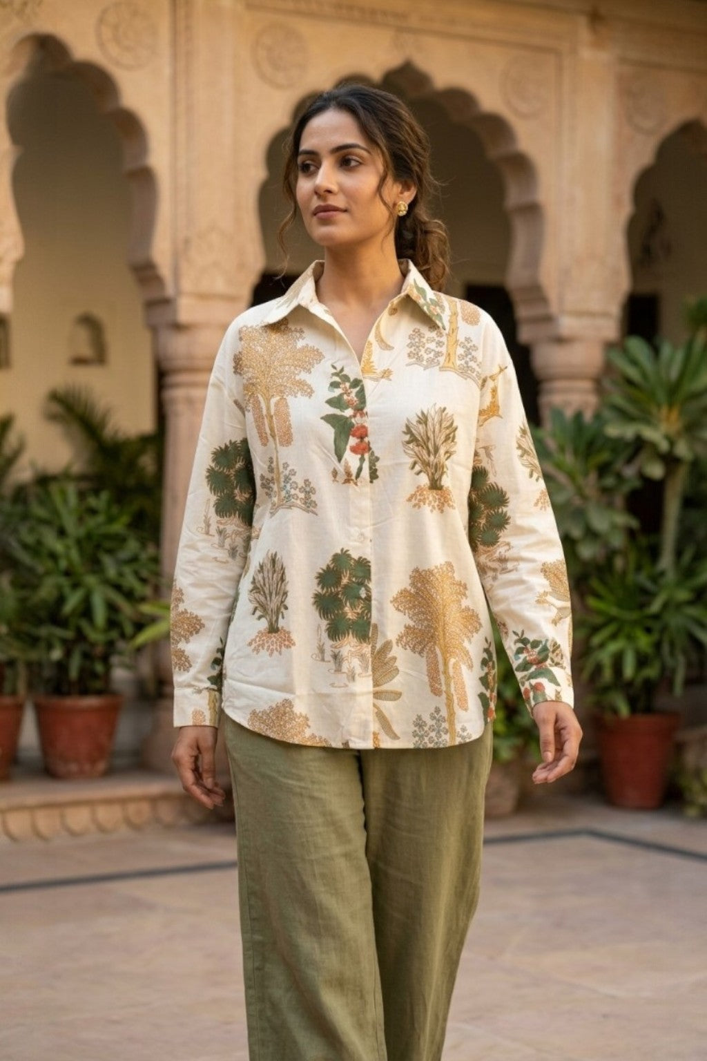 SISODIA PALM HANDBLOCK SHIRT