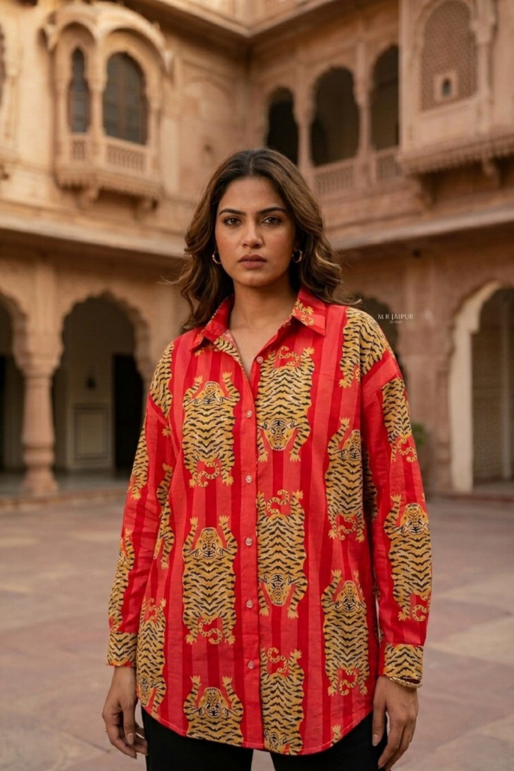 RANTHAMBORE TIGER HANDBLOCK SHIRT